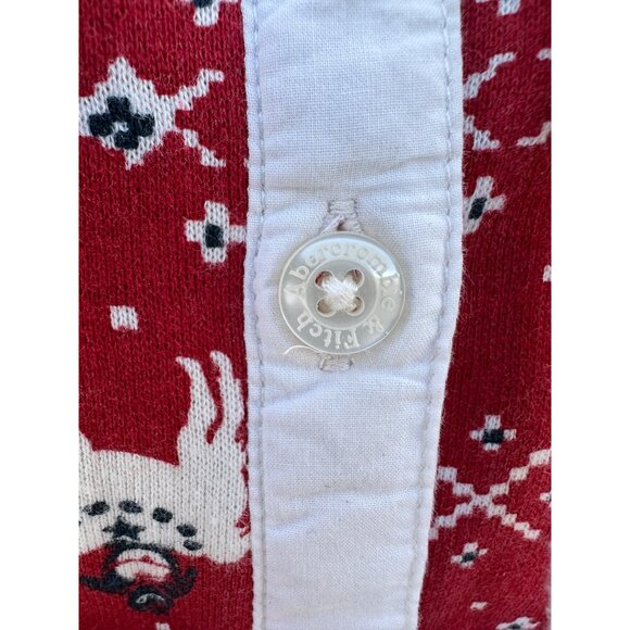 Abercrombie & Fitch Lined Knit Romper Unionsuit Jumpsuit Hooded Pajamas - Picture 3 of 11